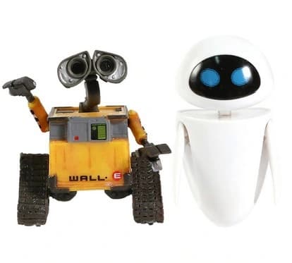 HIT FIGURINES FROM THE FILM WALL-E: WALL-E AND EVE, THE ROBOTS