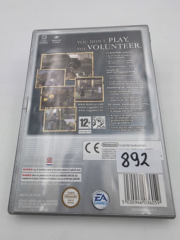 NINTENDO GAMECUBE MEDAL OF HONOUR FRONTLINE
