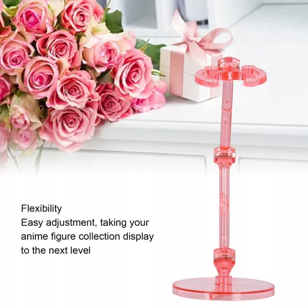 10 PIECES Figurine display stand Transparent plastic display stand for CG models