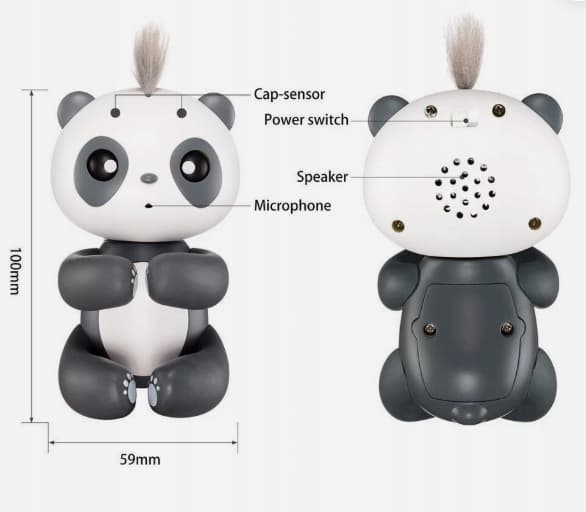 Interactive electronic finger toy: Panda Bear