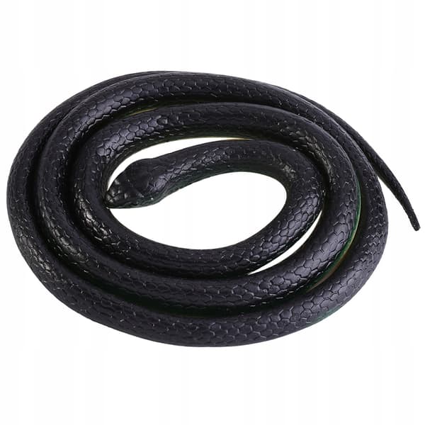1 x 130 cm long realistic soft rubber snake – garden prop