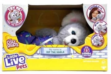 Little Live Pets INTERACTIVE SOFT TOY SLEEPING KOALA BEAR SOUNDS REACTIONS BLANKET