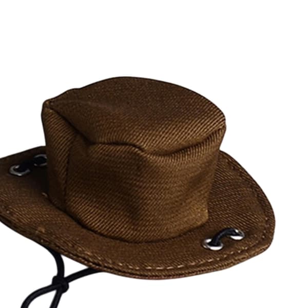 1/12 Mini cowboy hat – Model Doll Toy Props – Mini Western Hat – Mini Hat – Brown
