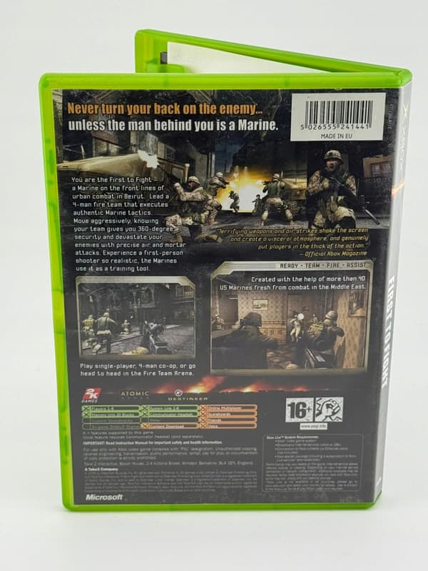CLOSE COMBAT FIRST TO FIGHT 3XA Xbox boxed version