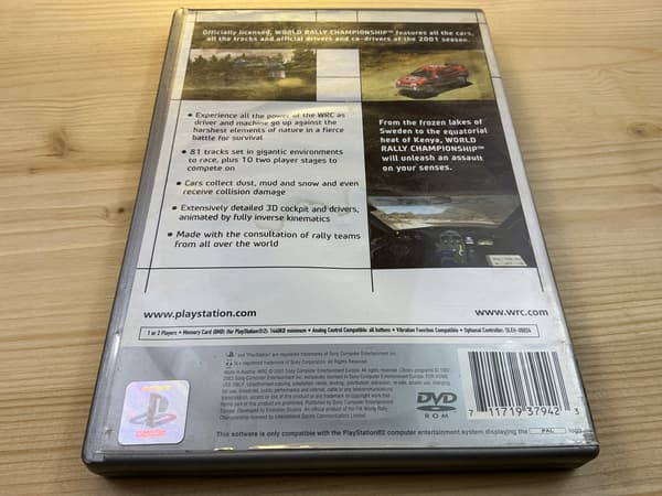 WRC 1 WORLD RALLY CHAMPIONSHIP – PS2 game disc, in excellent condition, complete set