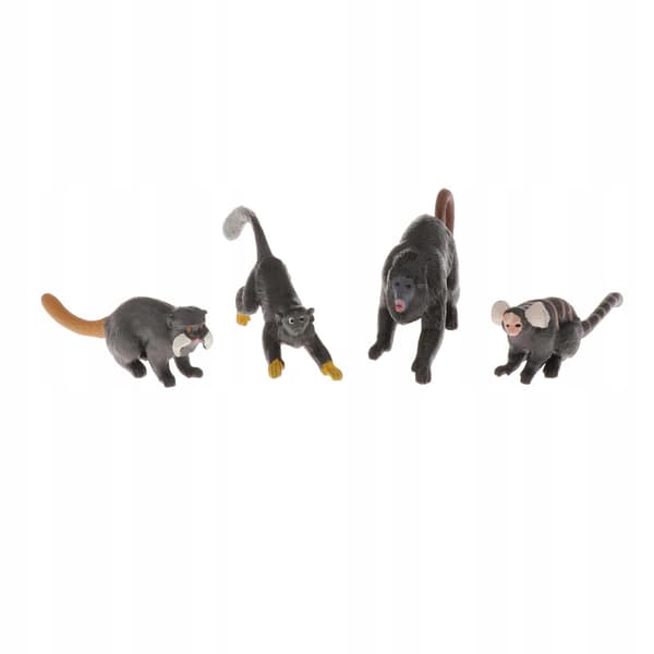 4x Monkey Animal Model Action Figure Plastic Decorative Educational Toy