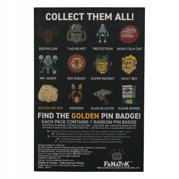 FALLOUT PIN BADGE MYSTERY PIN
