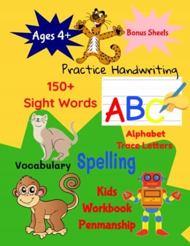 Ages 4+ | Practise Handwriting | 150+ sight words and high-frequency words |