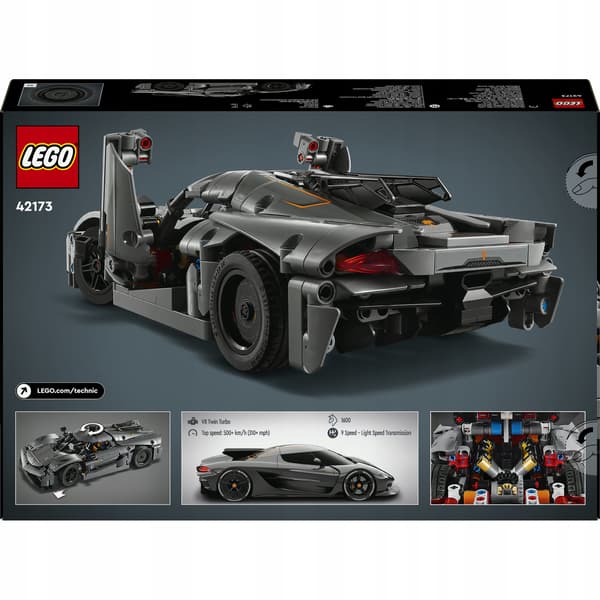 LEGO Technic 42173 Koenigsegg Jesko Absolut Grey Hypercar