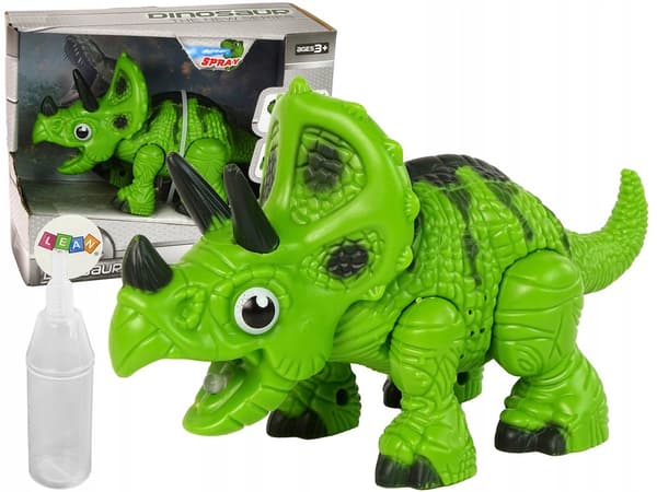 Interactive Triceratops Dinosaur – Steam-powered, Sound Effects, Green