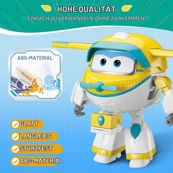 Super Wings 2-in-1 Transformable Snap Solar Toys for Children Aged 3+