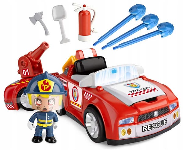 FIRE BRIGADE FIRE ENGINE water cannon PINYPON ACTION FIGURE as a gift