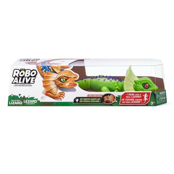 ZURU Robo Alive interactive walking green lizard figurine