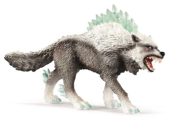 Schleich Eldrador 42452 Snow Wolf figurine, 2017 model