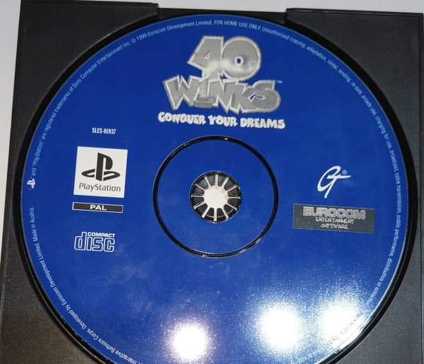 40 WINKS CONQUER YOUR DREAMS PlayStation (PSX) DISC ONLY – PLEASE READ THE DESCRIPTION!