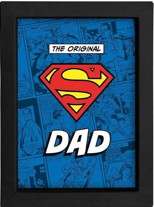 DC Comics. Framed print, 15x20 cm, Super Dad.