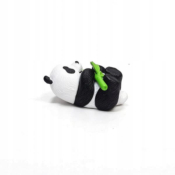 Pandas Figurine: Cute Little Pandas – Compact Figurines, Lying Down, Holding