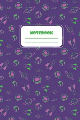 Composition Notebook: Cute Space Pattern. Suitable for university, school and