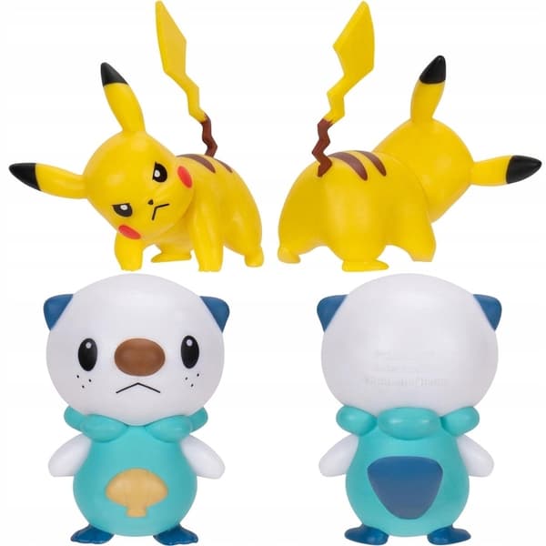 POKEMON Pikachu and Oshawott Battle Figures Set – a 2-pack gift set
