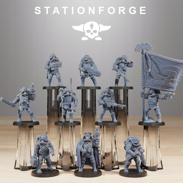 GrimGuard Ironclads x5 – Station Forge – 3D-utskrift