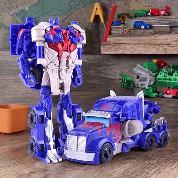 Deformable Robot Toy Model with Articulated Joints and Transformable Car Design – Blue