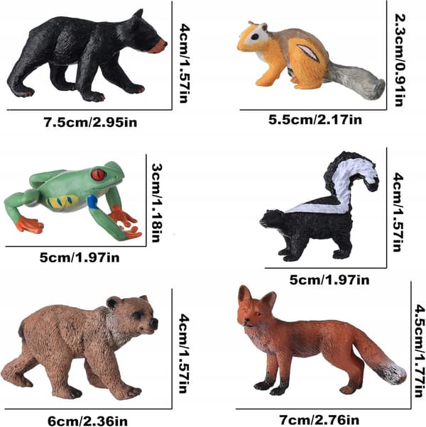 16-piece JOKFEICE ABS Forest Animals Realistic Set 3+