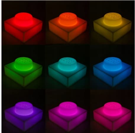 LEGO Small Silicone Night Light Brick, White, 1x1, LP50