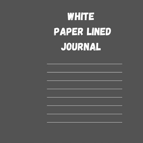 White paper-lined journal: White Pages Notebook / For Writing with Metallic