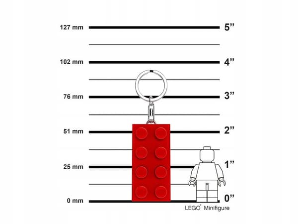 LEGO LED TORCH KEYRING – Red brick