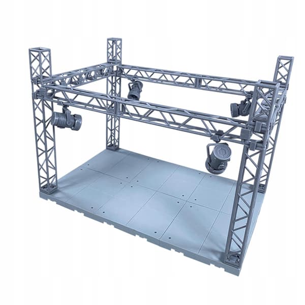 Model Stage Hobby action figure display stand with flashing light for Diecast Grey