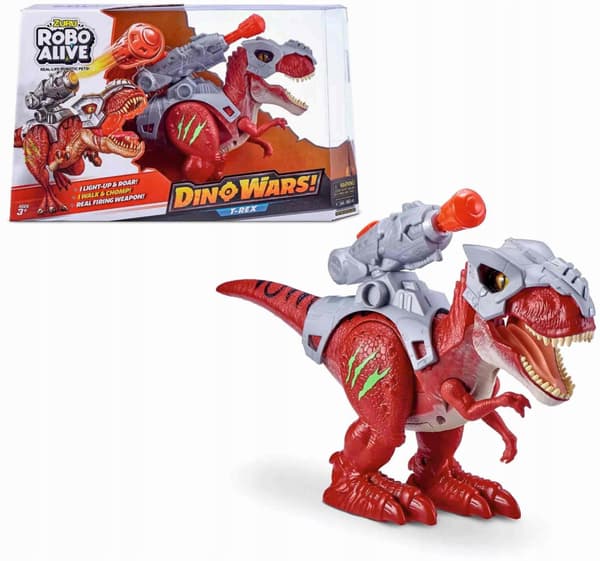 Robo Alive Dino Wars T-REX Interactive Dinosaur – Lights, Sounds, Weapons – Ages 3+