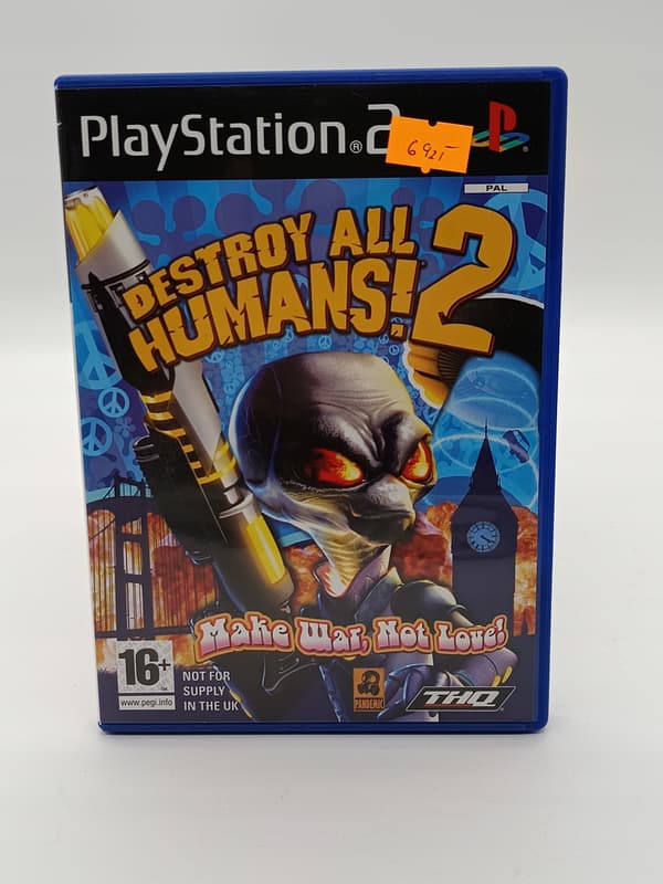 DESTROY ALL HUMANS 2 game for Sony PlayStation 2 (PS2)