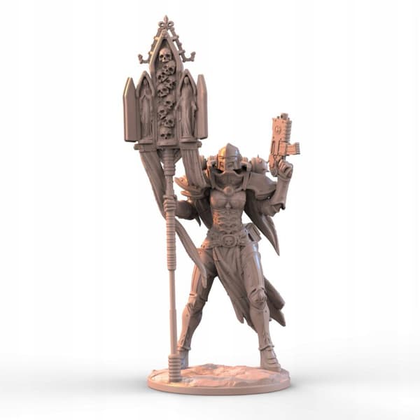 Warhammer 40,000 Siorta with a 75 mm relic chamber