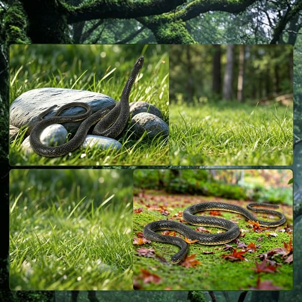 TOY: SNACK-SHAPED SOFT SENSORY REALISTIC SNAKE FIGURES, SET OF 2
