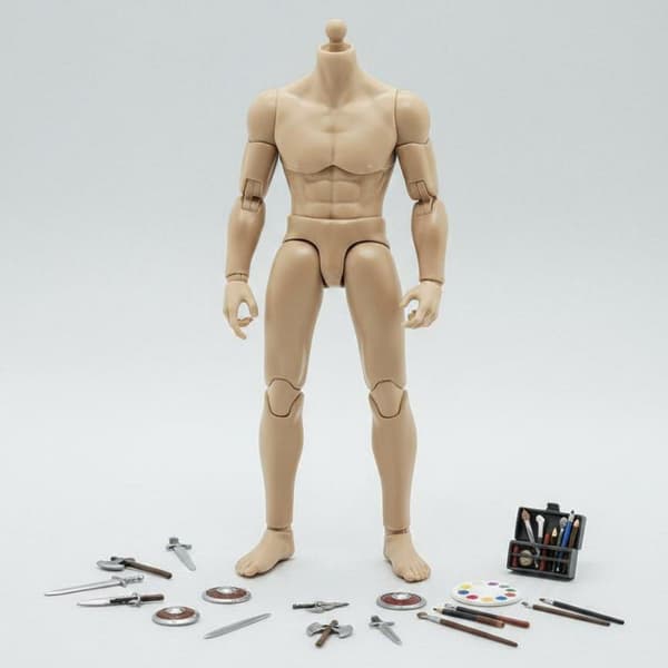 Custom 1/12 scale action figure: Body, 2nd waist section, 2nd waist section