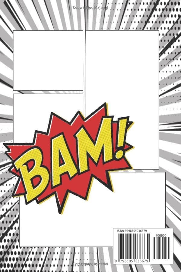 Comic Book Template Sketchbook: Comic Book Manuscript Sketchbook