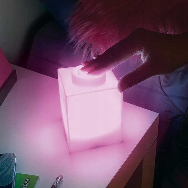 LEGO SILICONE NIGHT LIGHT – PINK BRICK LP39