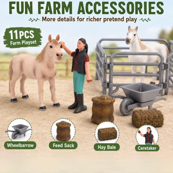 FARM FIGURINE SET. ACCESSORIES