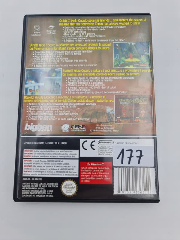 NINTENDO GAMECUBE COCOTO PLATFORM JUMPER