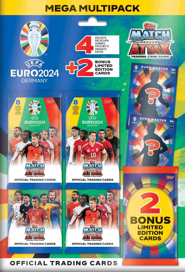 EURO 2024 GERMANY MEGA MULTIPACK + 2 Topps Master Limited Edition cards