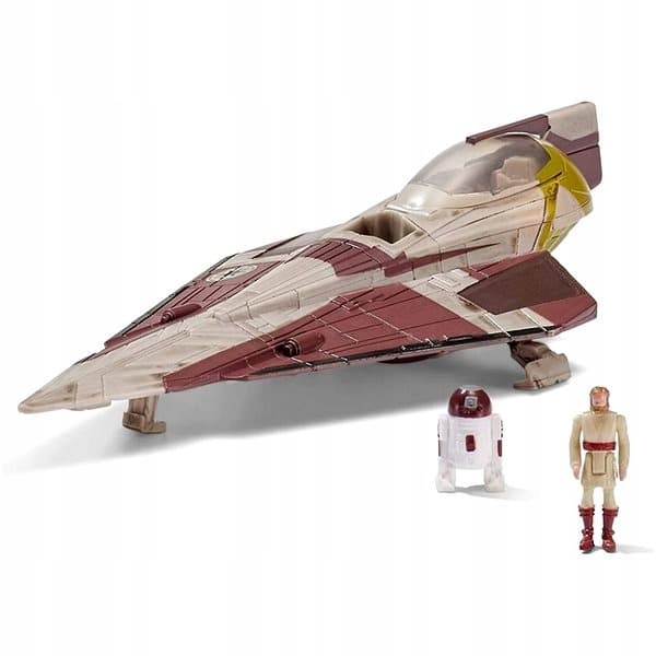 STAR WARS MICRO GALAXY JEDI STARFIGHTER + OBI-WAN figure