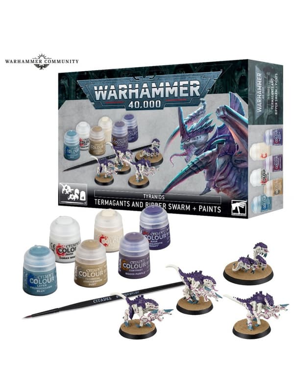Tyranids: Termagans and Ripper Swarm + paint set