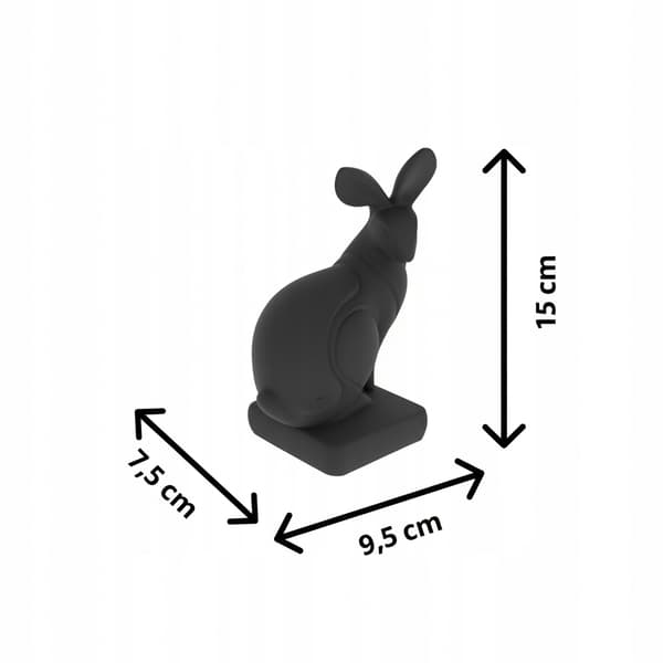 DECORATIVE FIGURINE: RABBIT SITTING ON A STAND – MANY COLOURS