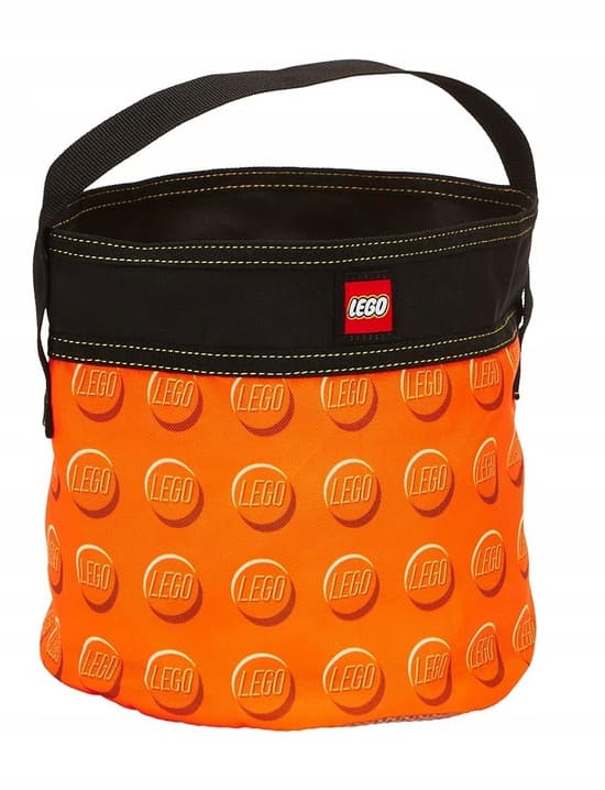 LEGO BAG, BUCKET, FABRIC CONTAINER FOR BRICKS, ORANGE