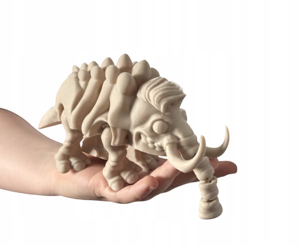 Mammoth – an Ice Age skeleton | articulated 3D figurine with a movable trunk
