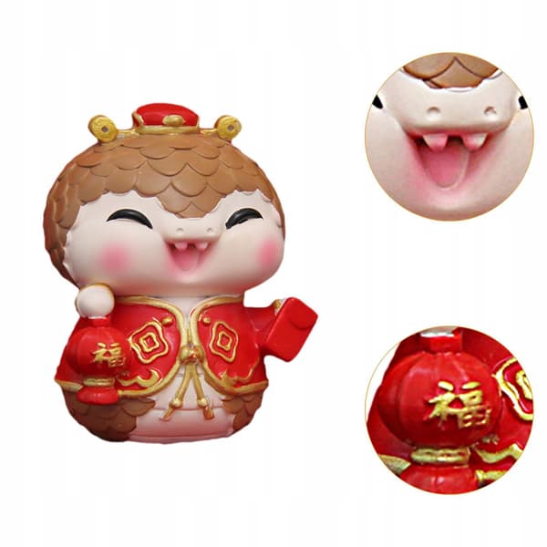 4 Chinese New Year mini snake figurines – a sturdy, creative snake statue