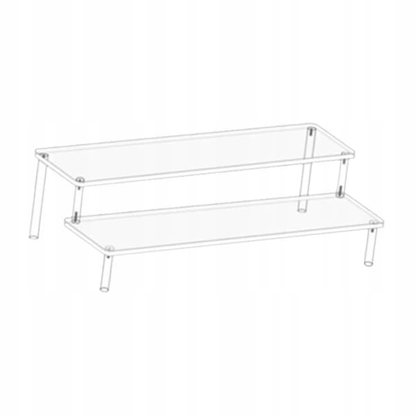 Acrylic Display Shelf – Riser Doll Clay Figurine Display – 2-Tier Wedding Tray