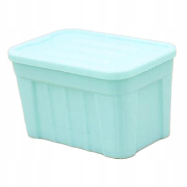 Doll Miniature Mini Organiser Box Stackable Storage Container Model Green