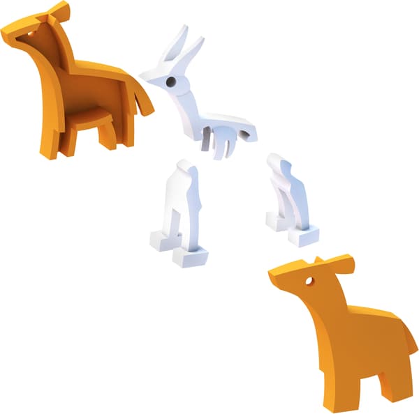 HA002 Magnetic Fold-out Antelope with Diorama.