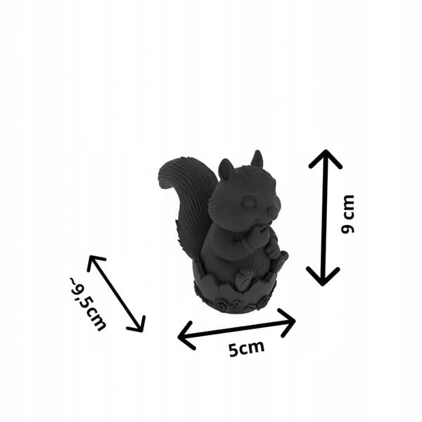 DECORATIVE SQUIRREL FIGURINE WITH A NUT ON A STAND – MANY COLOURS AVAILABLE